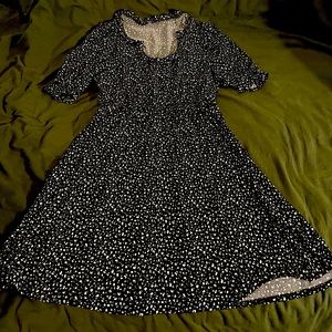 MILLY Black polka dot dress